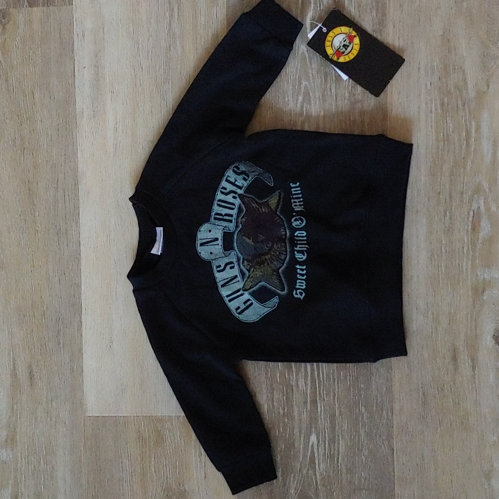 NWT Guns N Roses Infant Pullover Graphic Sweatshirt Black Size 0-3M